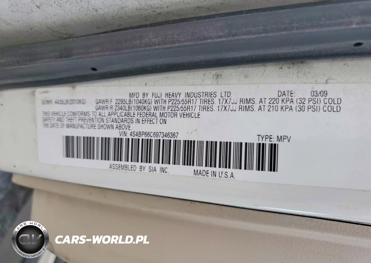2009 Subaru Outback 2.5I Limited VIN:4S4BP66C697346367 - 12