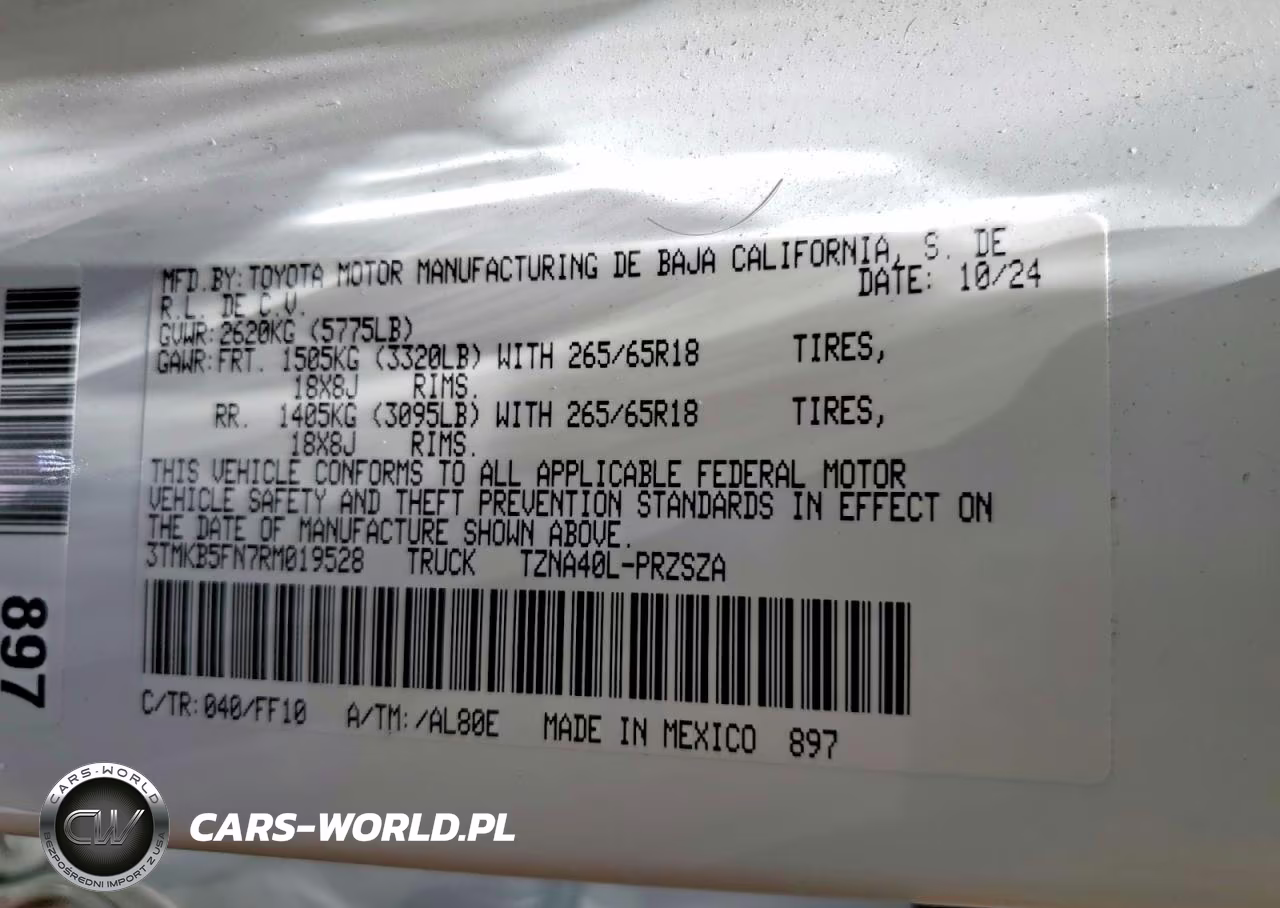 2024 Toyota Tacoma Sr5 VIN:3TMKB5FN7RM019528 - 12
