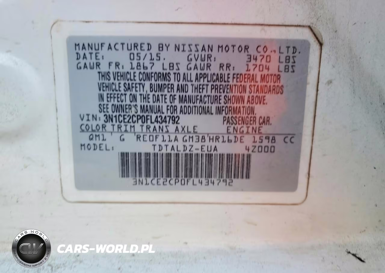 2015 Nissan Versa Note Sv VIN:3N1CE2CP0FL434792 - 12