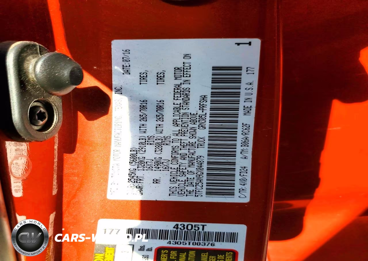 2016 Toyota Tacoma Trd Off-Road VIN:5TFCZ5AN9GX044879 - 12