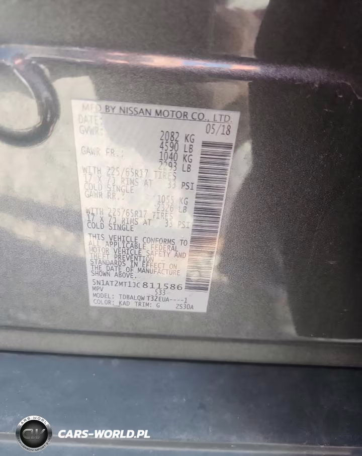 2018 Nissan Rogue Sv VIN:5N1AT2MT1JC811586 - 12