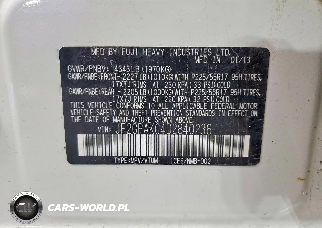 2013 Subaru Xv Crosstrek 2.0 Limited VIN:JF2GPAKC4D2840236 - 12