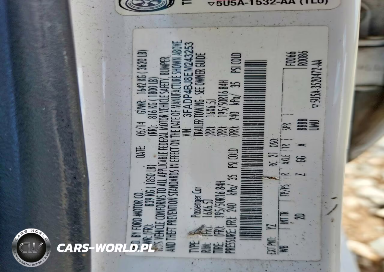 2014 Ford Fiesta Se VIN:3FADP4BJ8EM243253 - 12