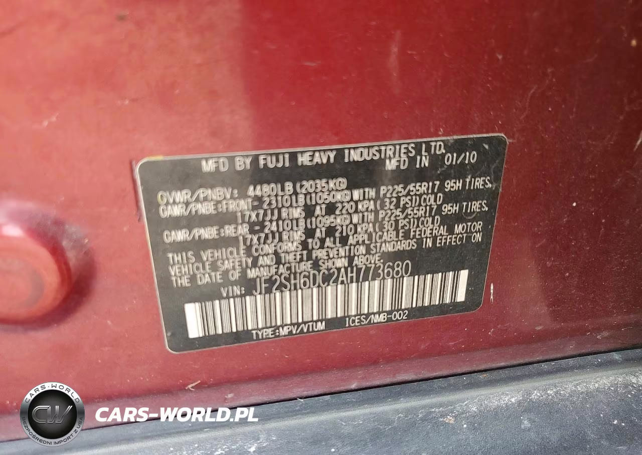 2010 Subaru Forester 2.5X Limited VIN:JF2SH6DC2AH773680 - 13