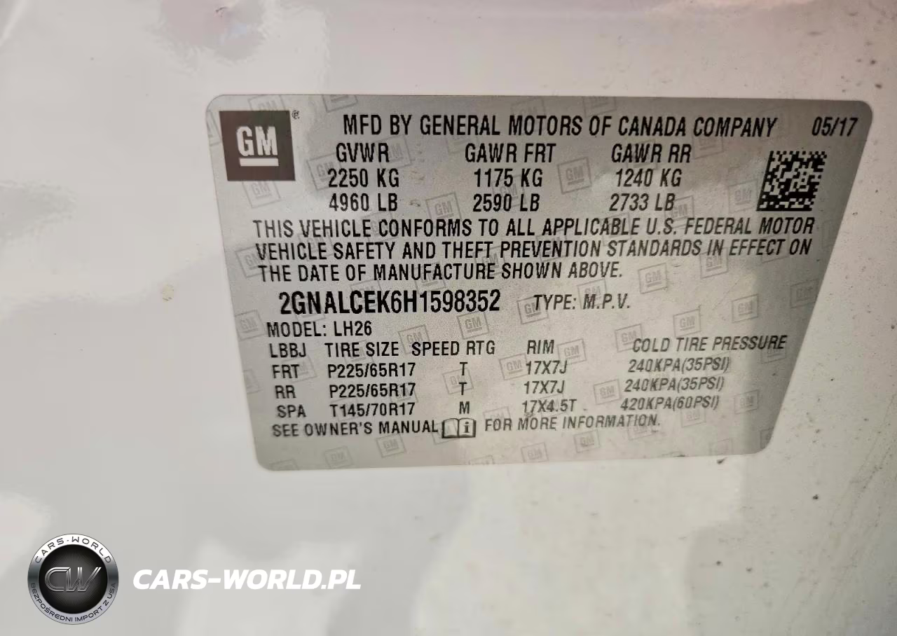 2017 Chevrolet Equinox Lt VIN:2GNALCEK6H1598352 - 13