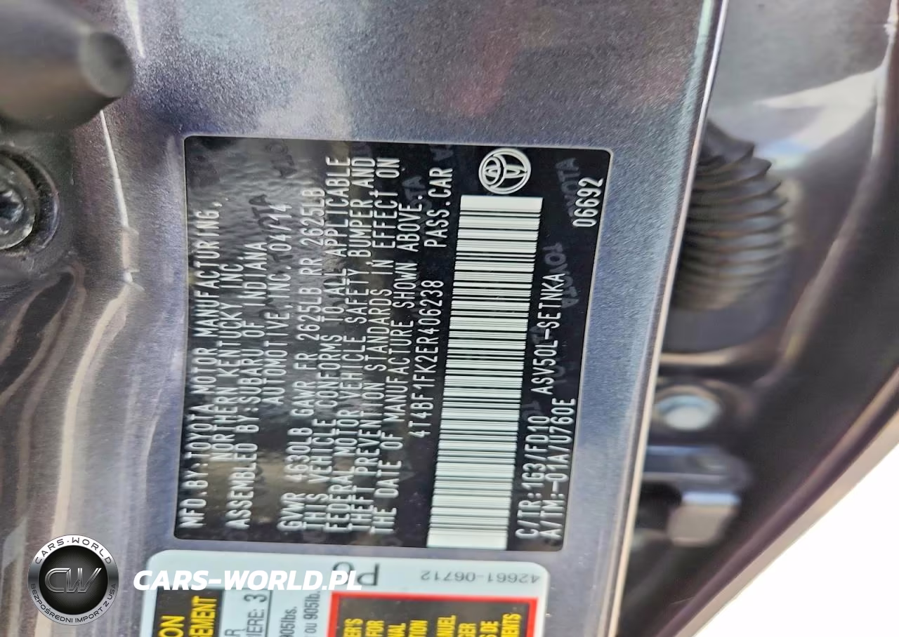 2014 Toyota Camry Le VIN:4T4BF1FK2ER406238 - 12