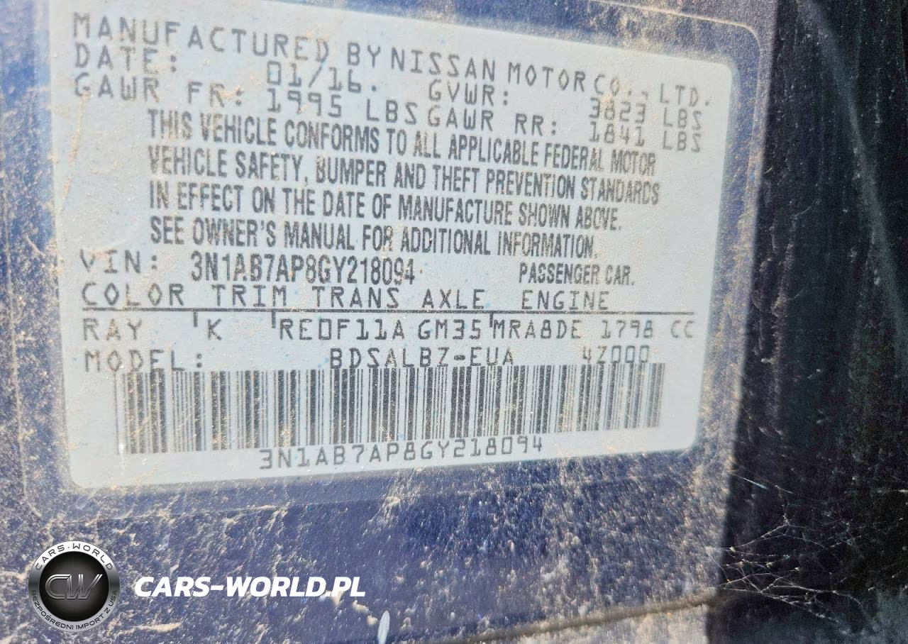 2016 Nissan Sentra S VIN:3N1AB7AP8GY218094 - 12