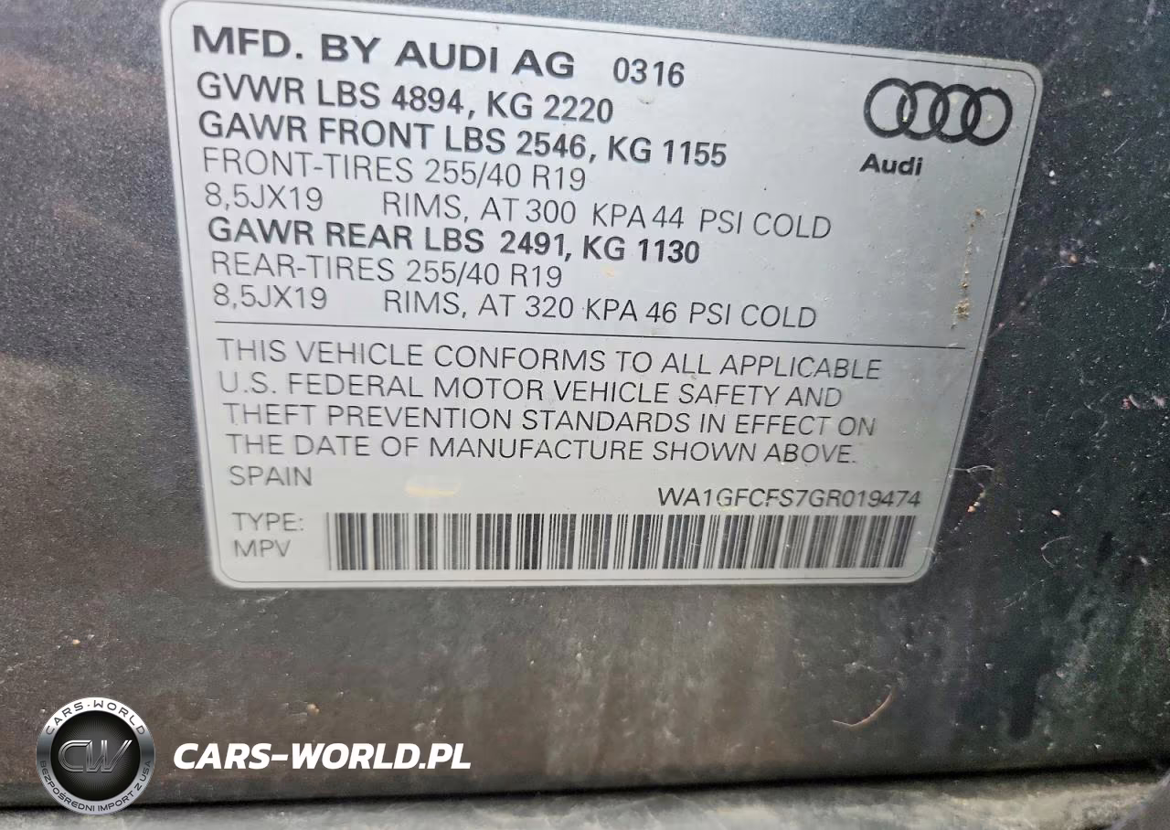 2016 Audi Q3 Prestige VIN:WA1GFCFS7GR019474 - 12