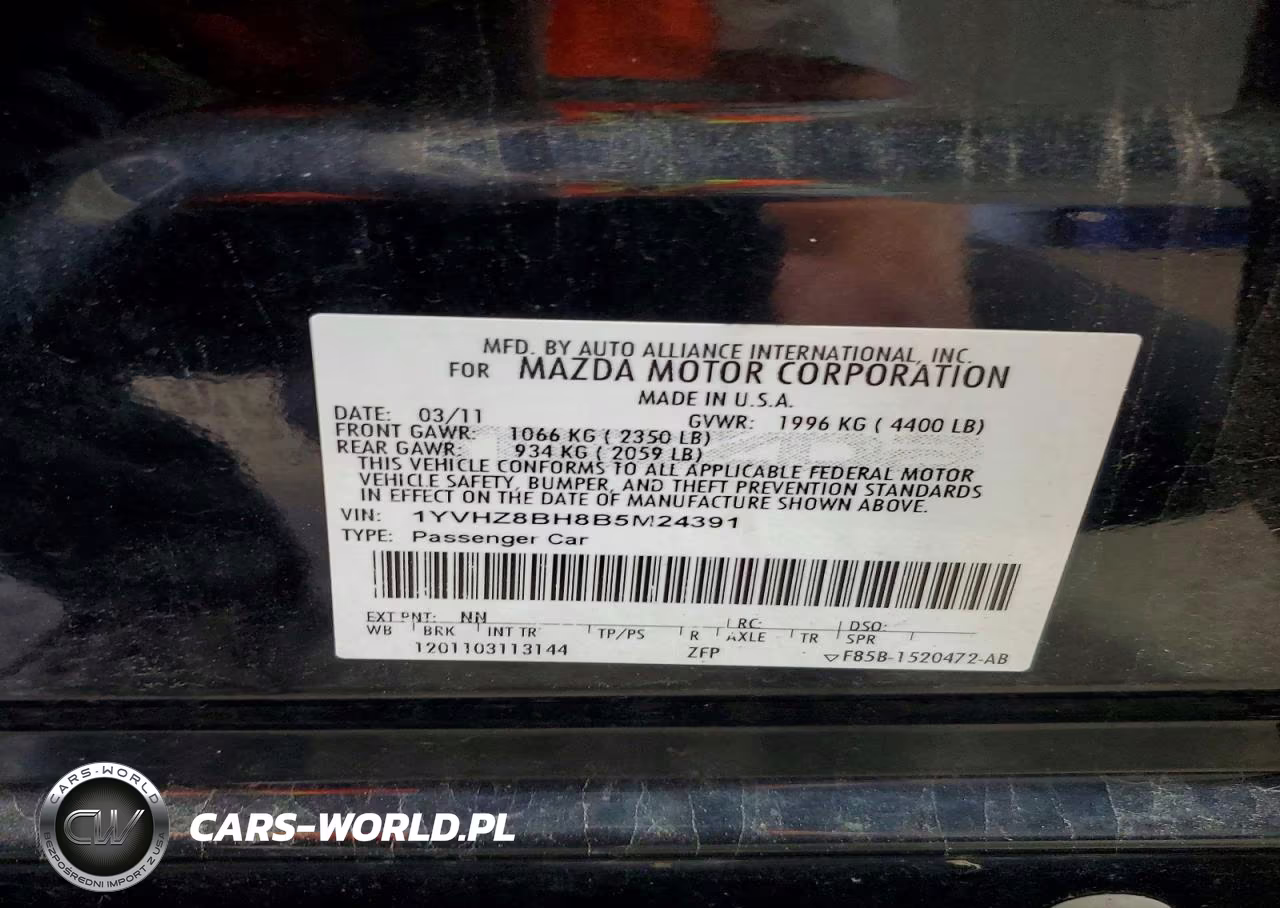 2011 Mazda 6 I VIN:1YVHZ8BH8B5M24391 - 12