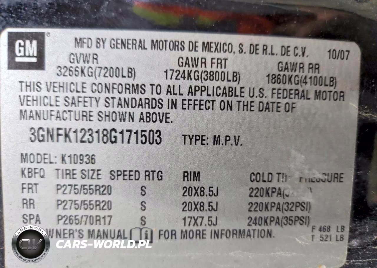 2008 Chevrolet Avalanche K1500 VIN:3GNFK12318G171503 - 12