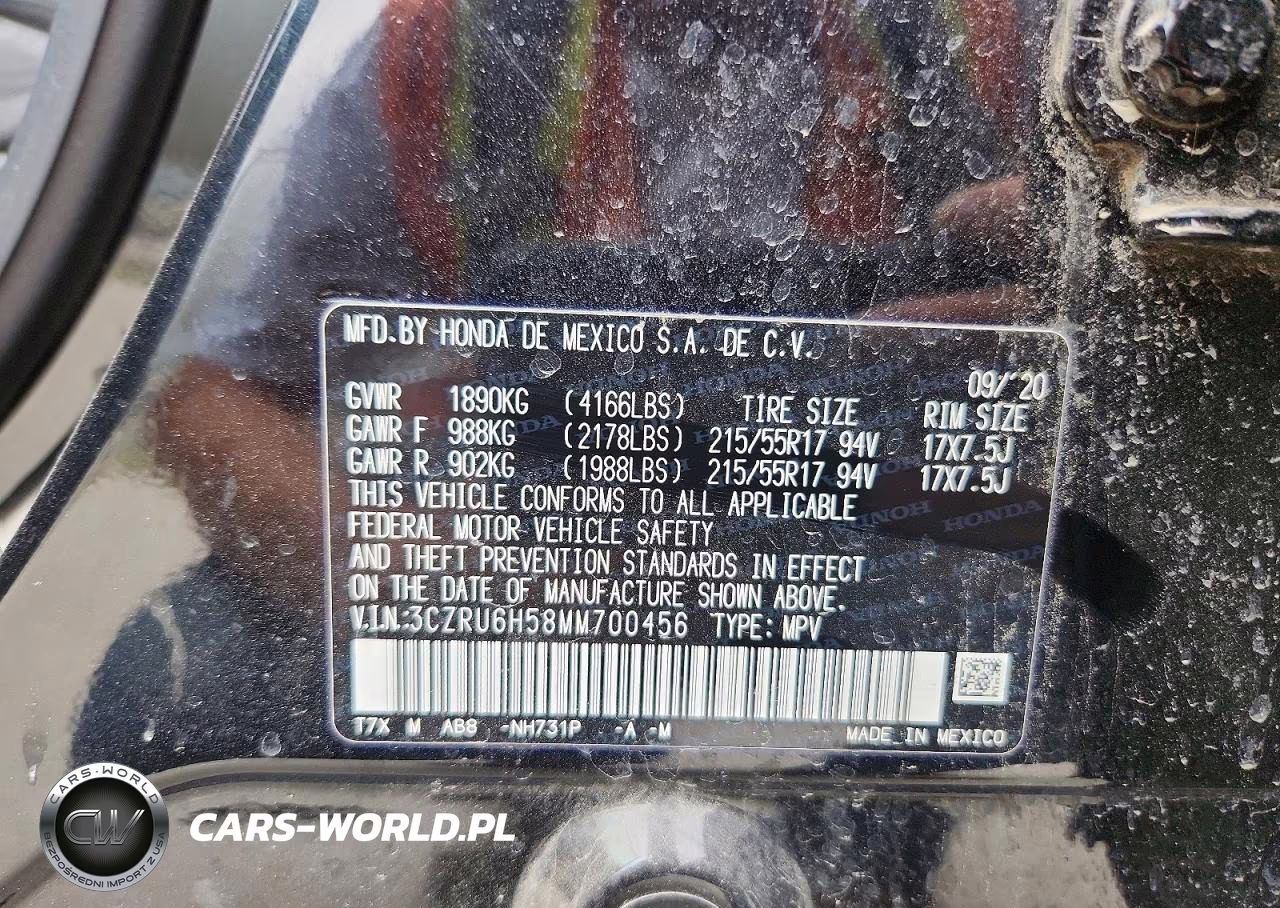 2021 Honda Hr-V Ex VIN:3CZRU6H58MM700456 - 13