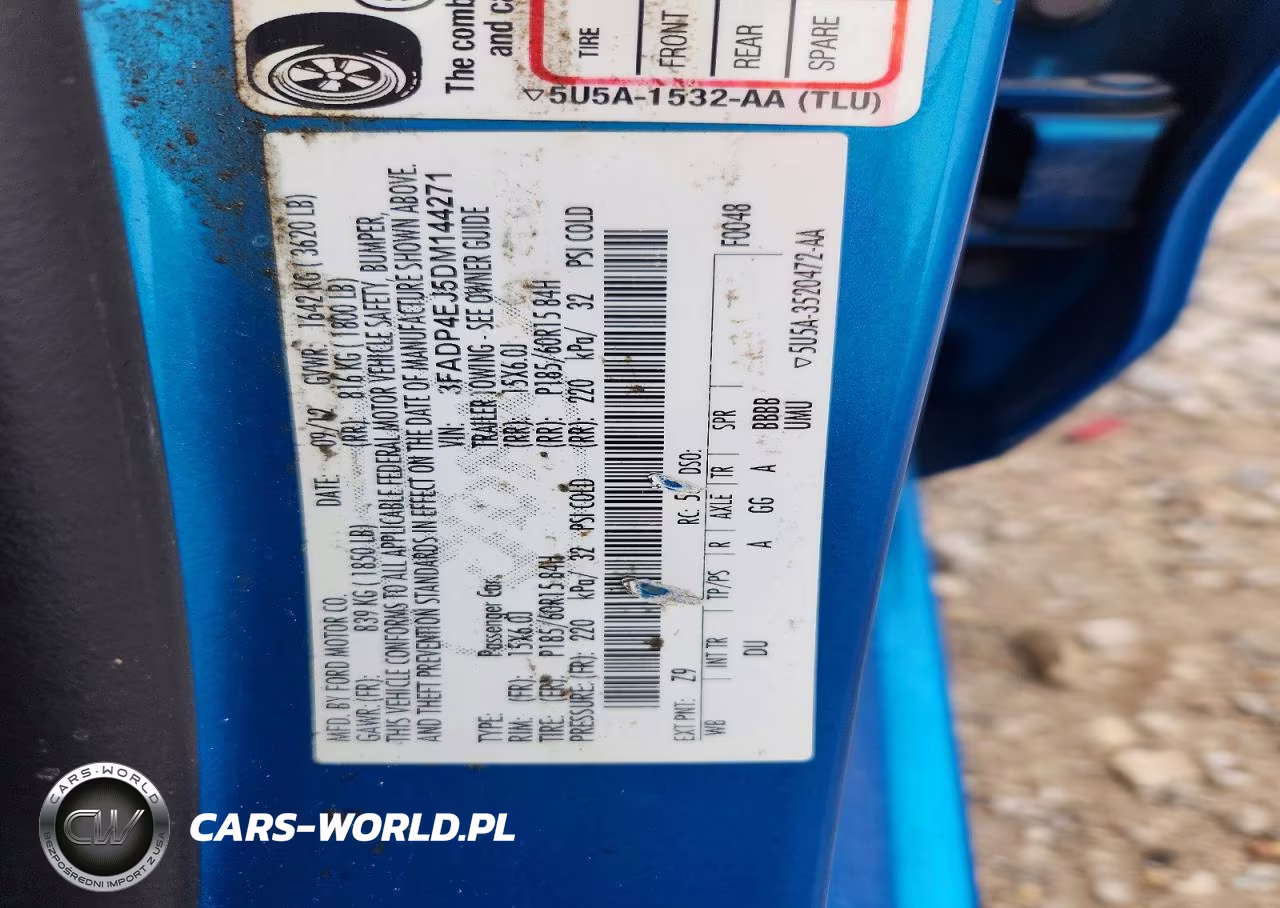 2013 Ford Fiesta Se VIN:3FADP4EJ5DM144271 - 12