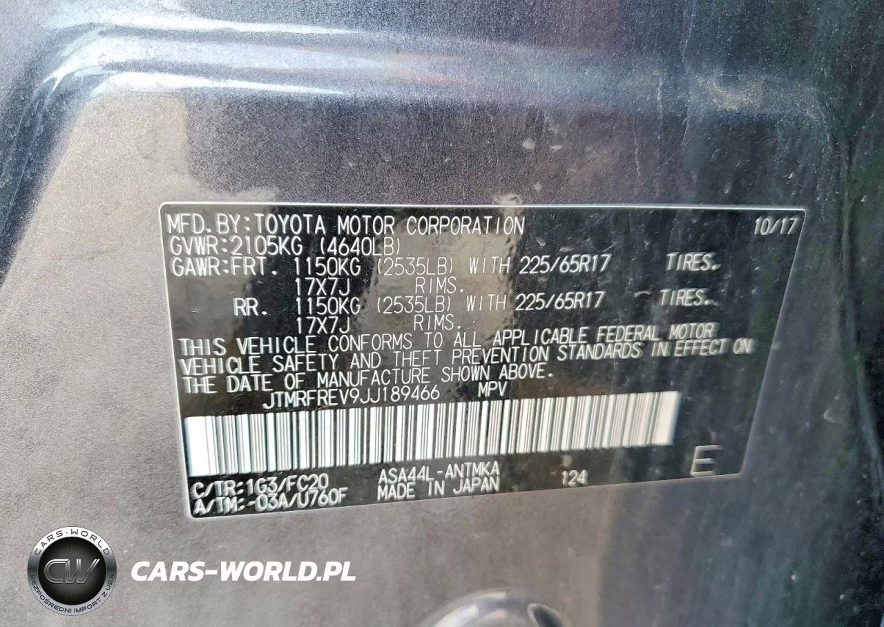 2018 Toyota Rav4 Xle VIN:JTMRFREV9JJ189466 - 14