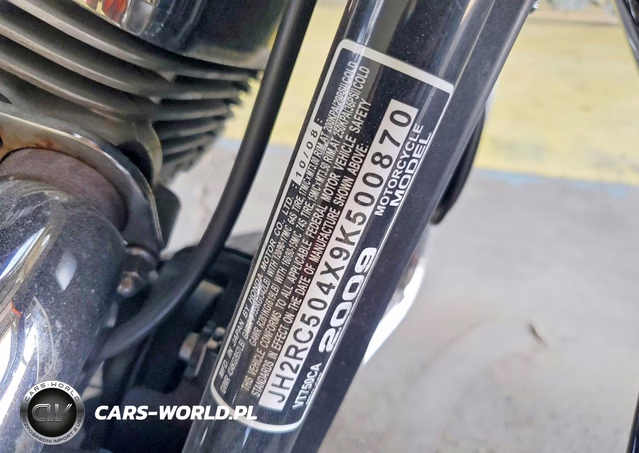 2009 Honda Vt750 C VIN:JH2RC504X9K500870 - 9