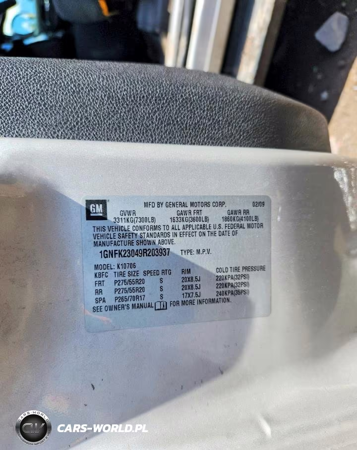 2009 Chevrolet Tahoe K1500 Lt VIN:1GNFK23049R203937 - 13