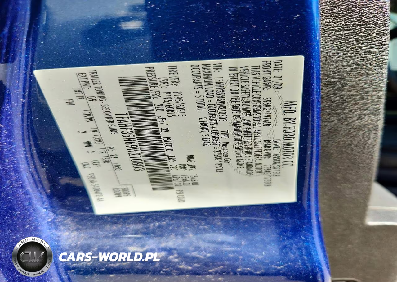 2009 Ford Focus Se VIN:1FAHP35N69W210803 - 12