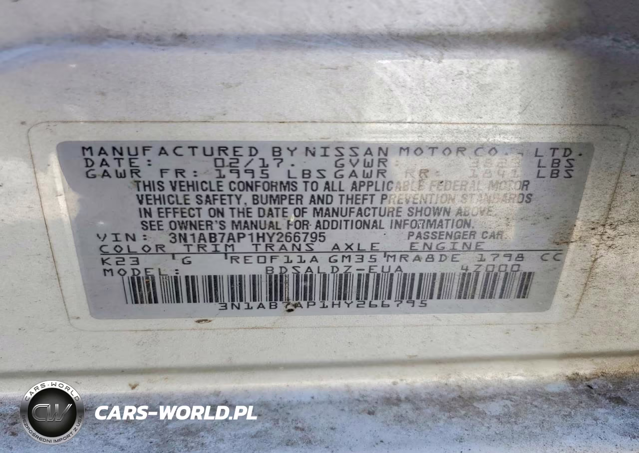 2017 Nissan Sentra Sv VIN:3N1AB7AP1HY266795 - 13