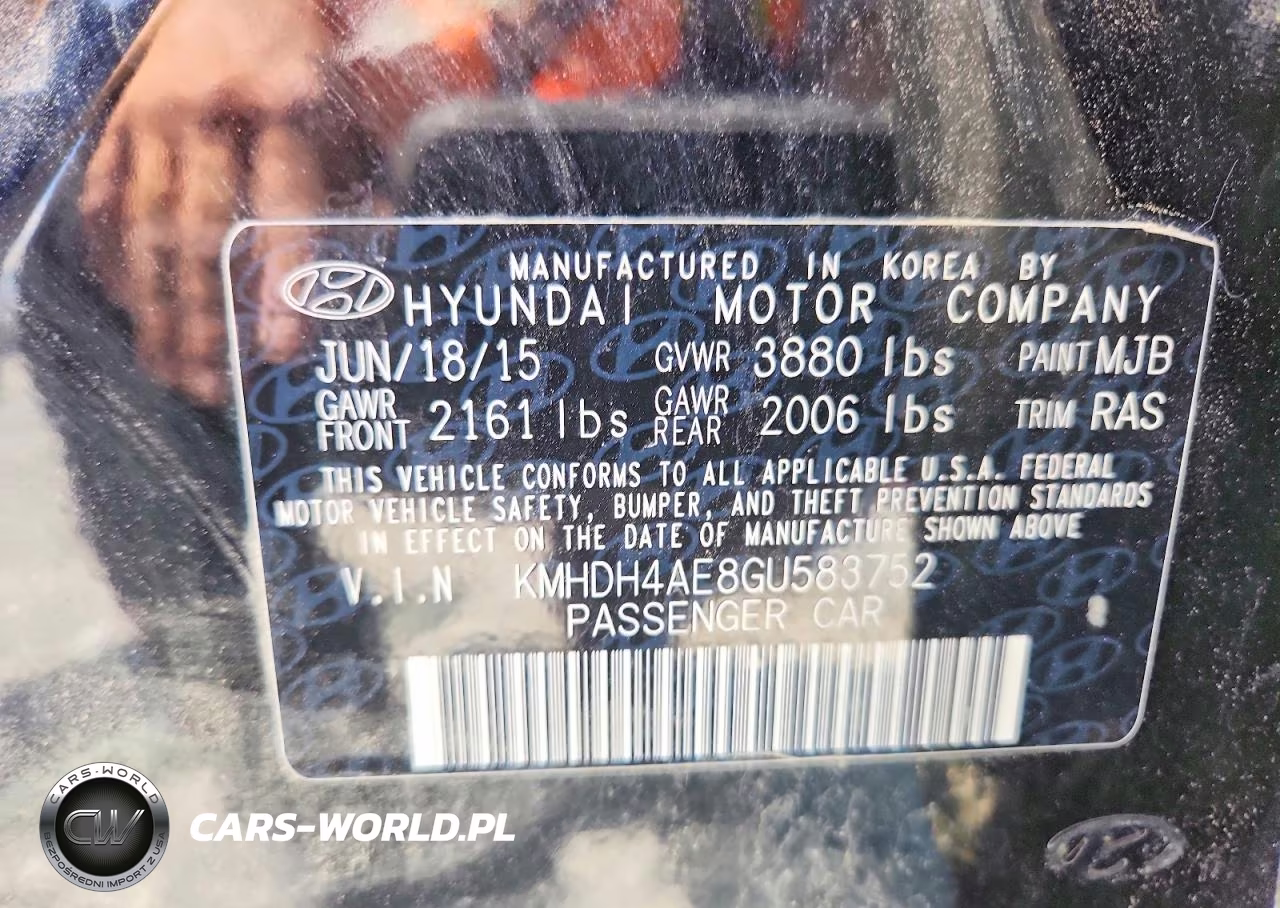 2016 Hyundai Elantra Se VIN:KMHDH4AE8GU583752 - 12