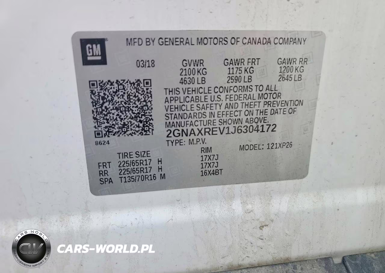 2018 Chevrolet Equinox Ls VIN:2GNAXREV1J6304172 - 12