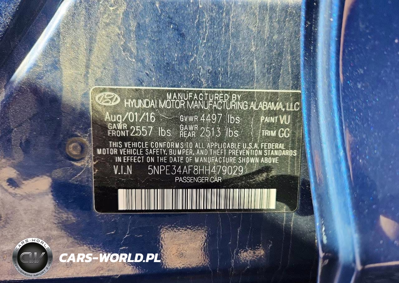 2017 Hyundai Sonata Sport VIN:5NPE34AF8HH479029 - 12