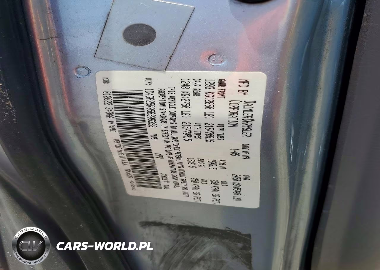 2005 Dodge Caravan Se VIN:1D4GP25R05B306398 - 12