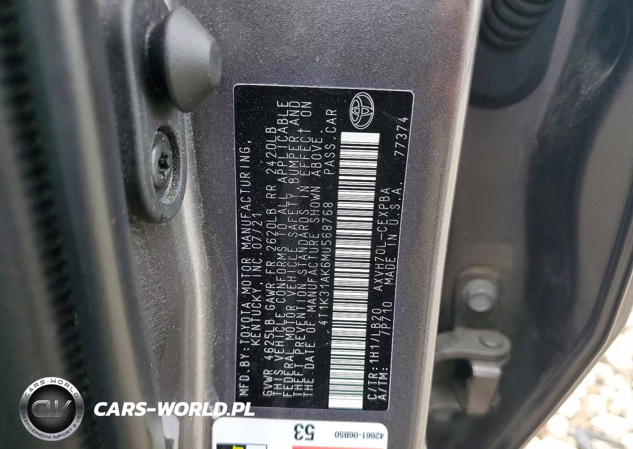 2021 Toyota Camry Xse VIN:4T1K31AK6MU568768 - 12