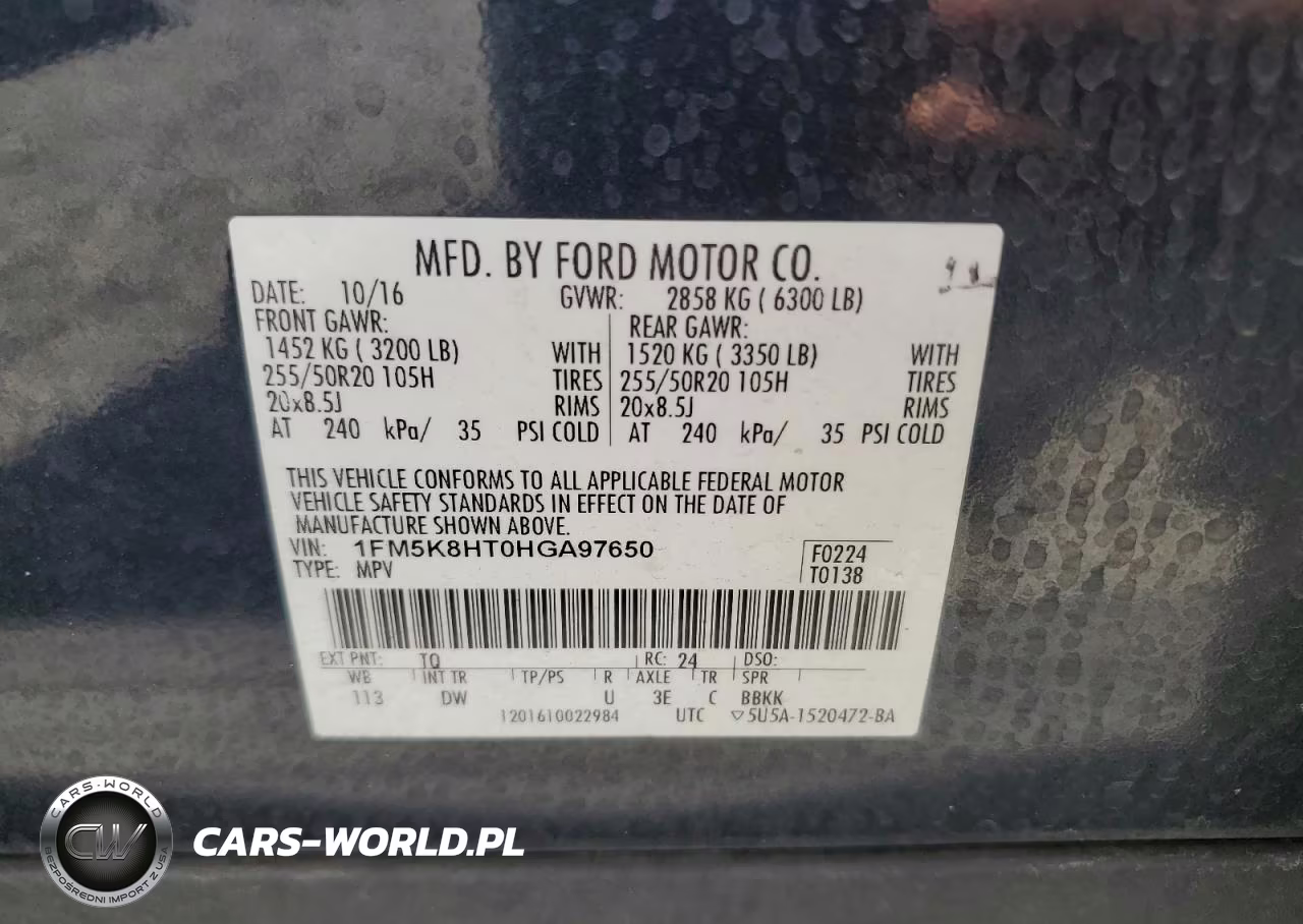 2017 Ford Explorer Platinum VIN:1FM5K8HT0HGA97650 - 12