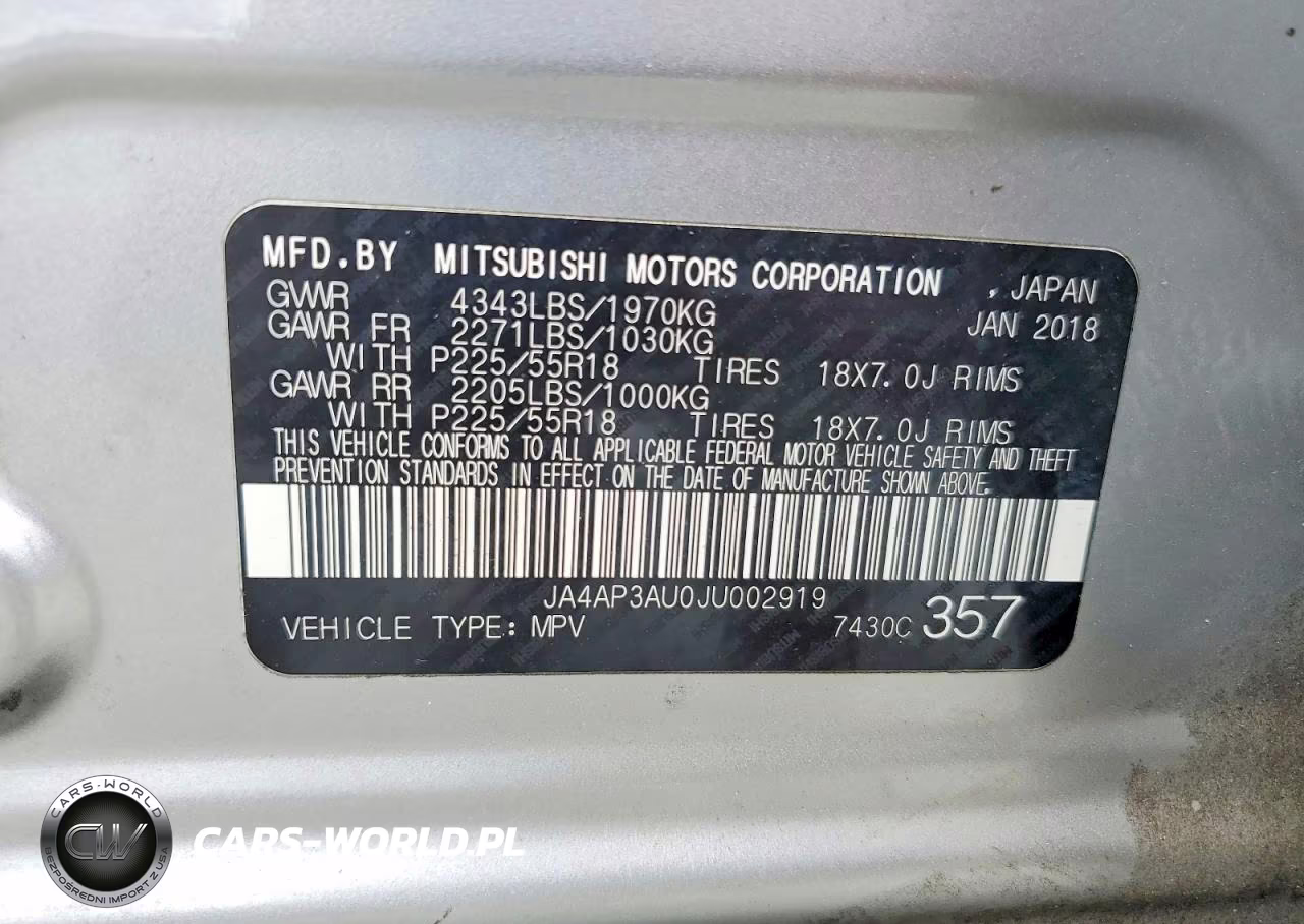 2018 Mitsubishi Outlander Sport Es VIN:JA4AP3AU0JU002919 - 13