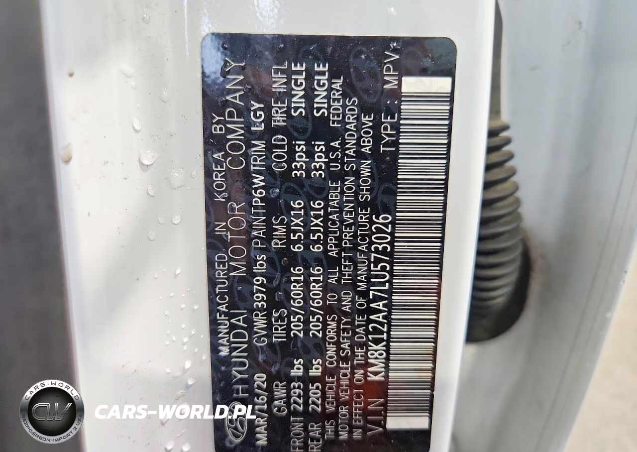 2020 Hyundai Kona Se VIN:KM8K12AA7LU573026 - 13