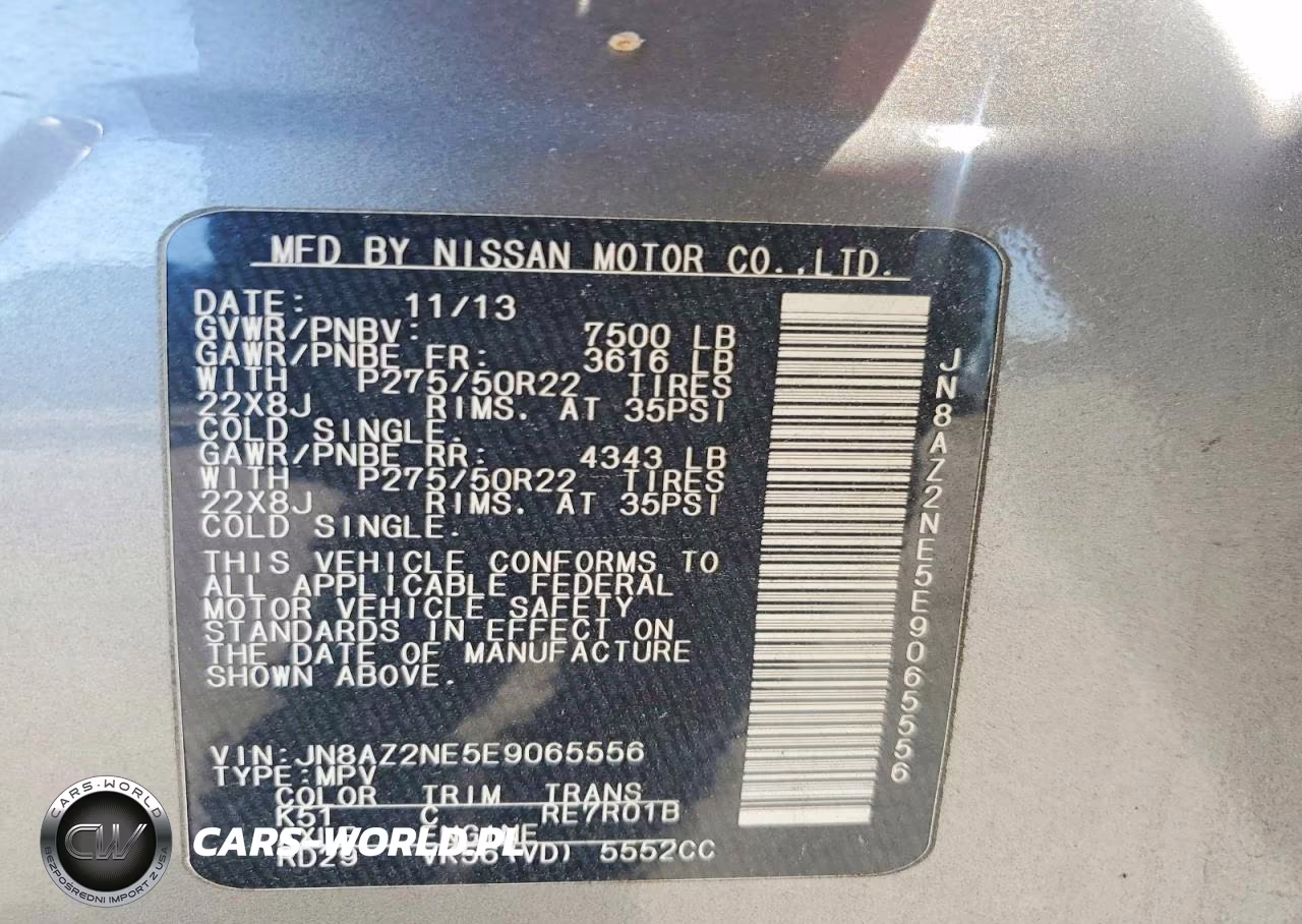 2014 Infiniti Qx80 Base VIN:JN8AZ2NE5E9065556 - 13