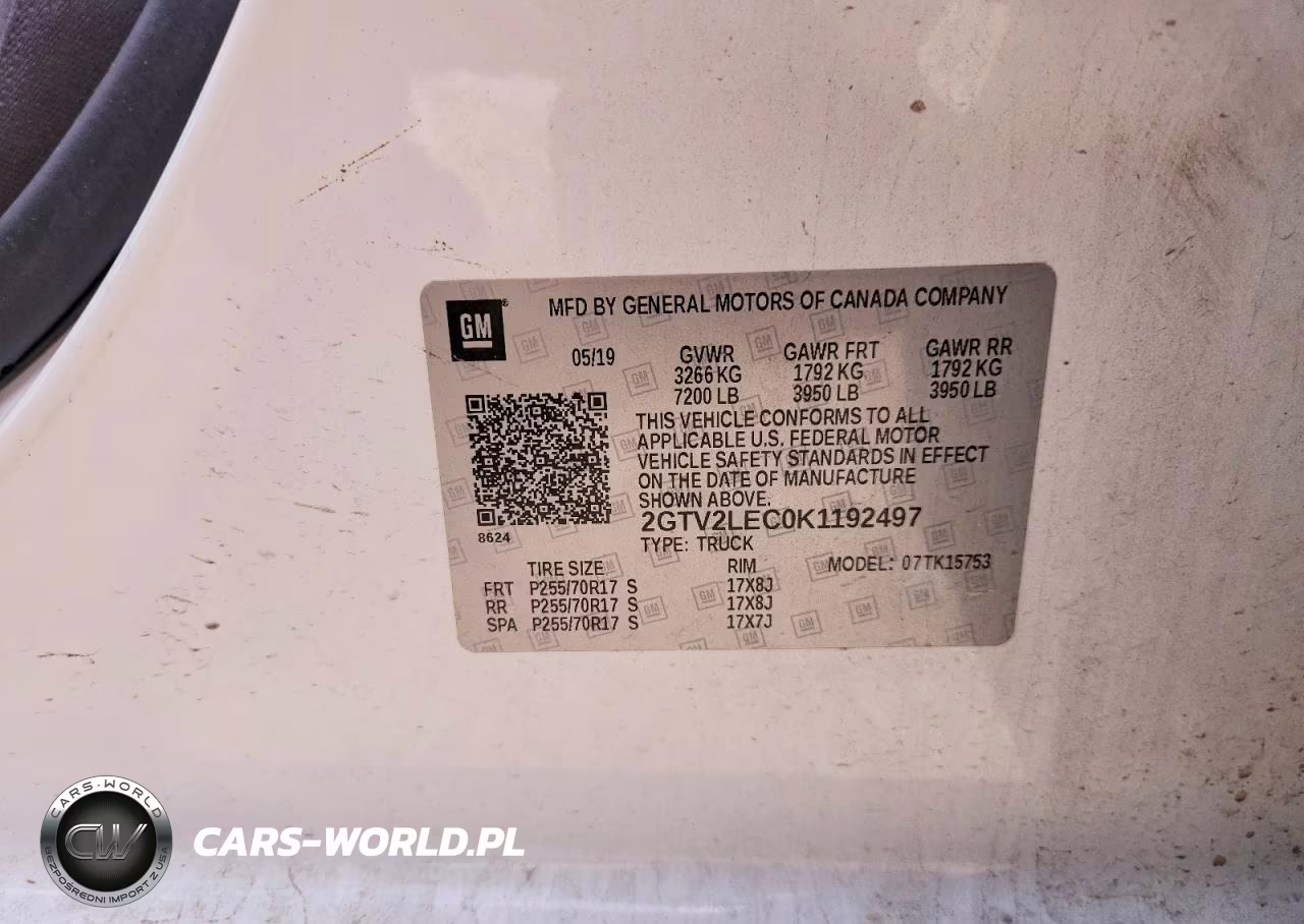 2019 GMC Sierra Limited K1500 VIN:2GTV2LEC0K1192497 - 12