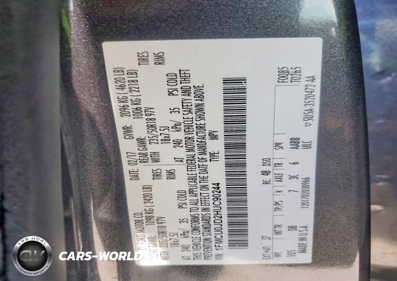 2017 Ford Escape Titanium VIN:1FMCU0JD2HUC90244 - 12