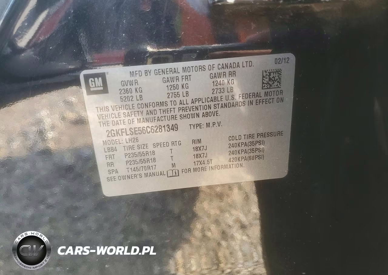 2012 GMC Terrain VIN:2GKFLSE56C6281349 - 12
