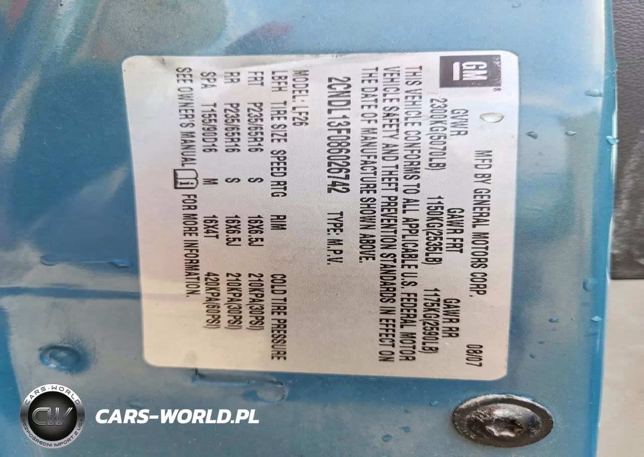 2008 Chevrolet Equinox Ls VIN:2CNDL13F086026742 - 12