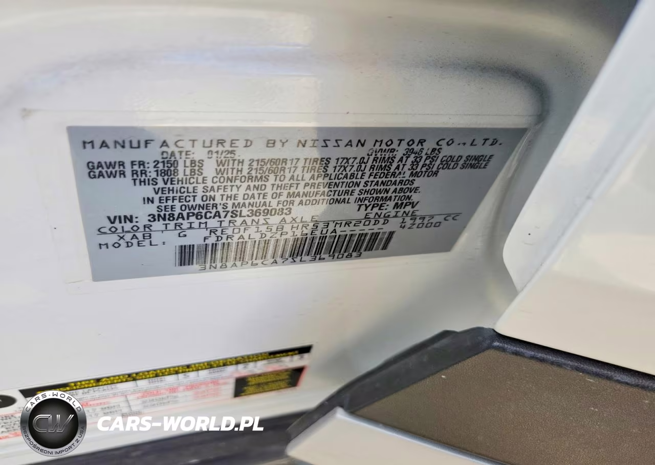 2025 Nissan Kicks Sv VIN:3N8AP6CA7SL369083 - 13