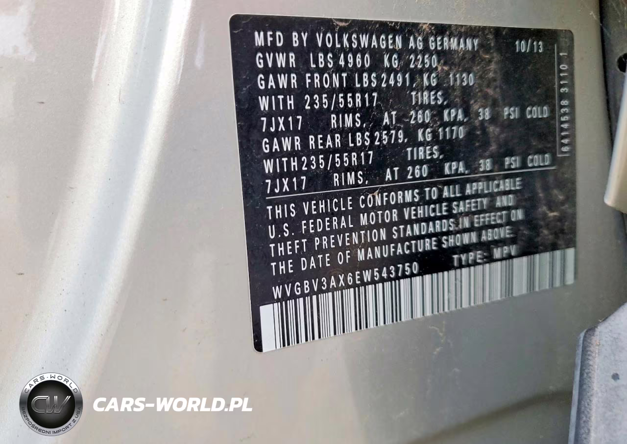 2014 Volkswagen Tiguan S VIN:WVGBV3AX6EW543750 - 12