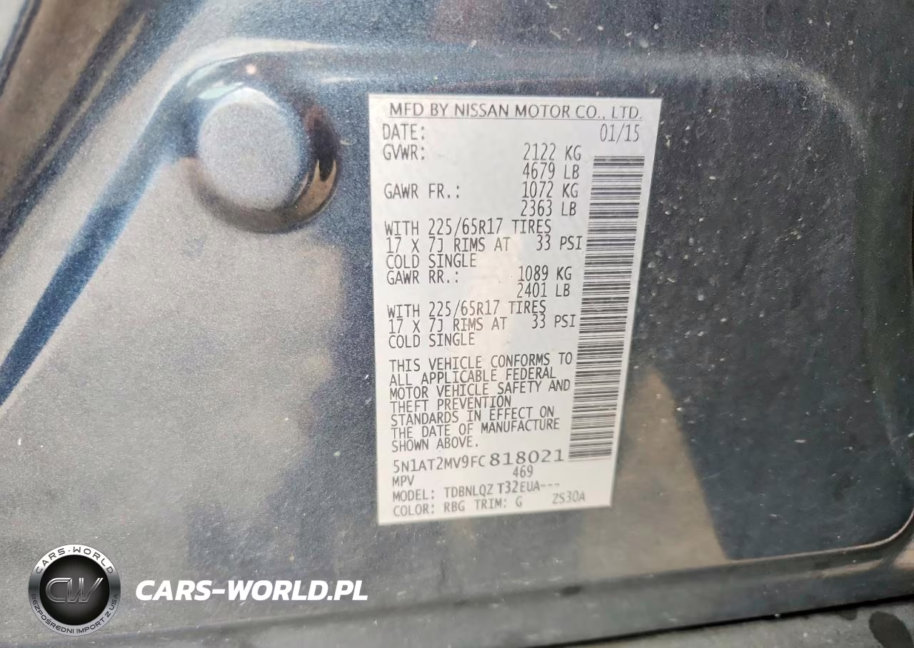 2015 Nissan Rogue Sv VIN:5N1AT2MV9FC818021 - 12