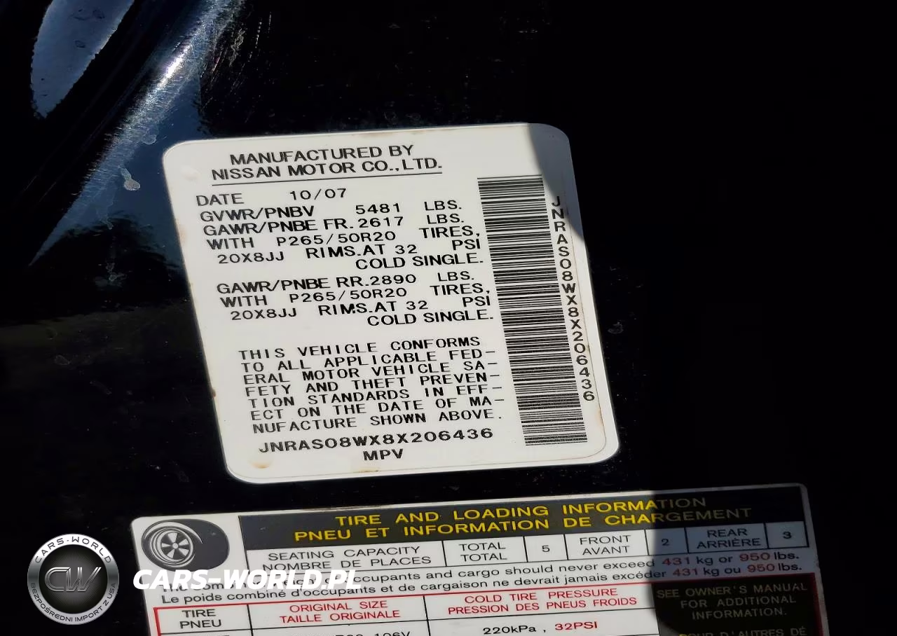 2008 Infiniti Fx35 Base VIN:JNRAS08WX8X206436 - 14