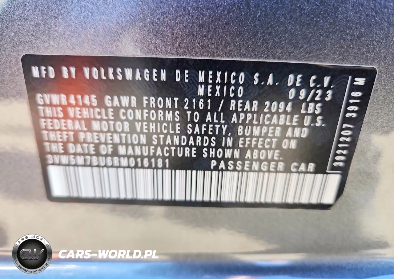 2024 Volkswagen Jetta S VIN:3VW5M7BU6RM016181 - 12