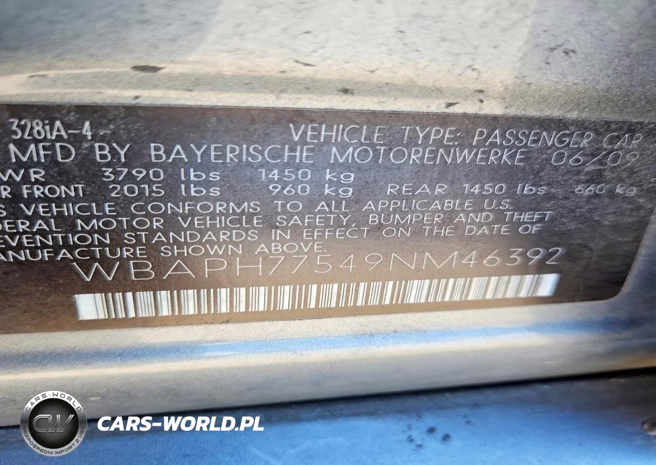 2009 BMW 328 I VIN:WBAPH77549NM46392 - 12