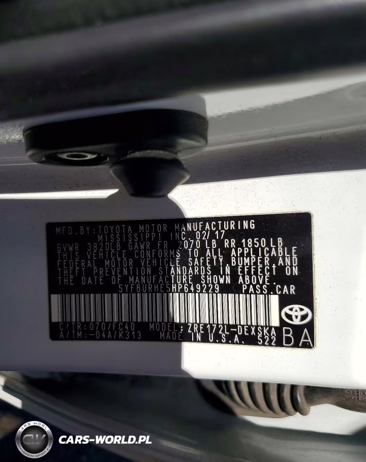 2017 Toyota Corolla Se VIN:5YFBURHE5HP649229 - 12