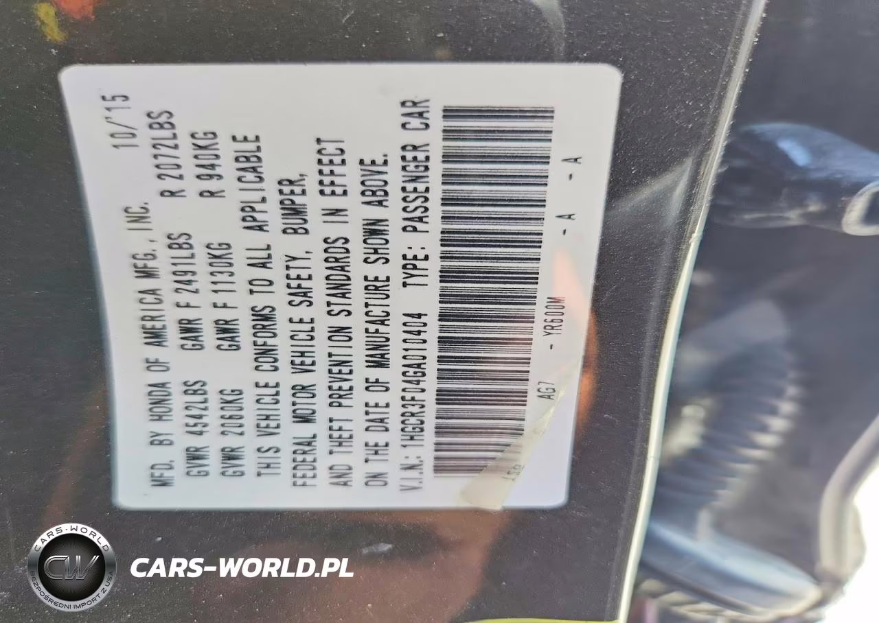 2016 Honda Accord Exl VIN:1HGCR3F04GA010404 - 13