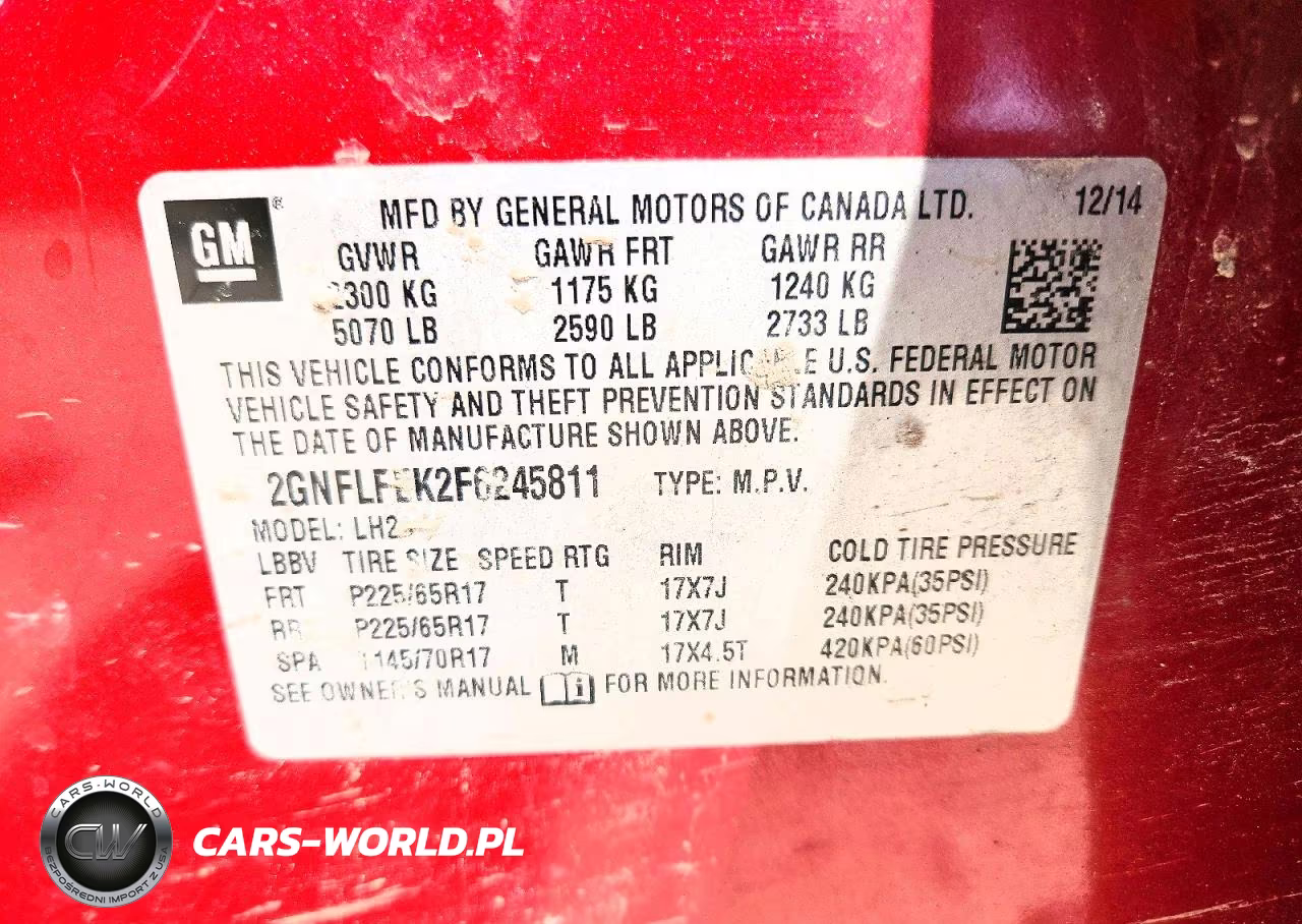 2015 Chevrolet Equinox Lt VIN:2GNFLFEK2F6245811 - 13