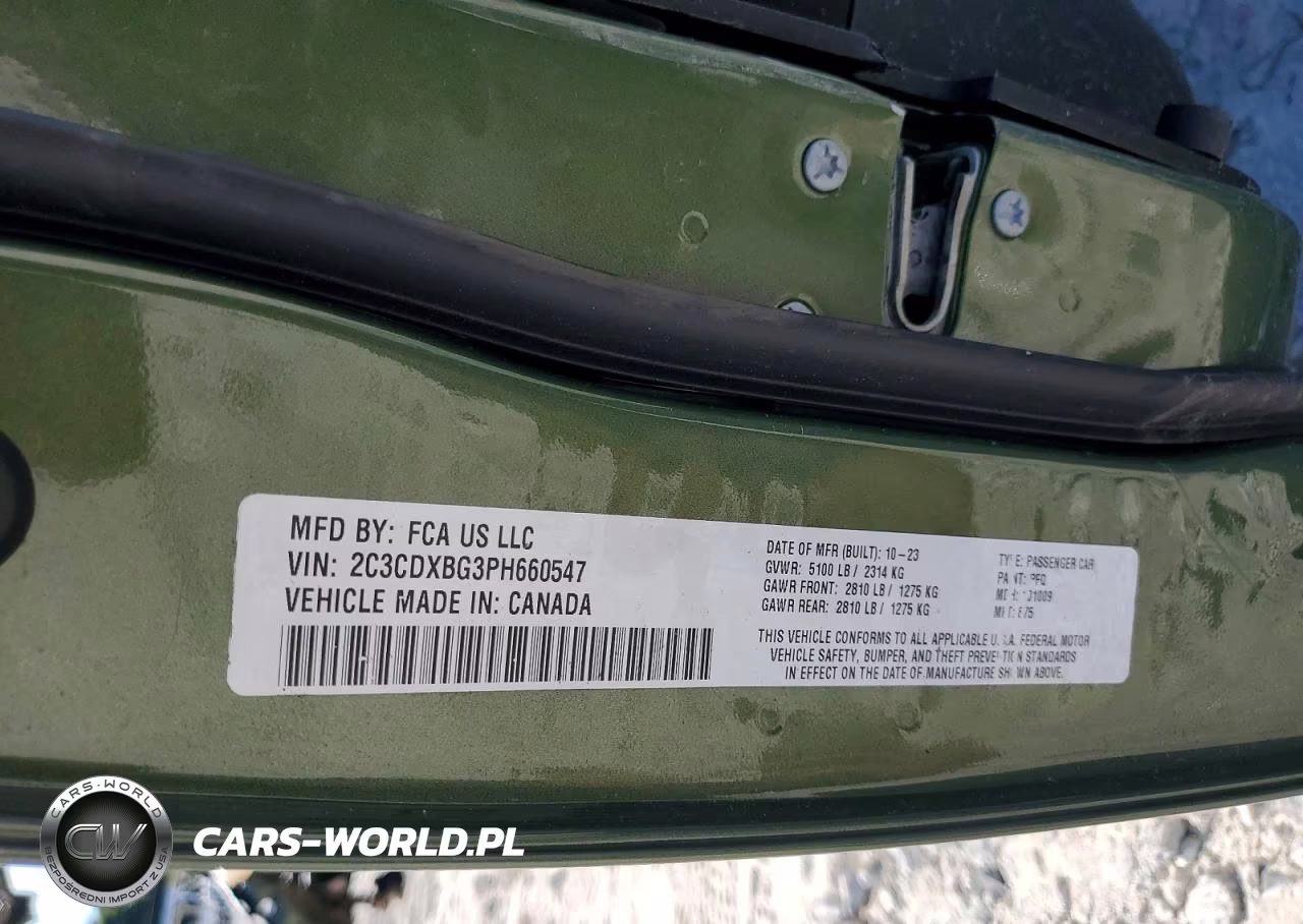 2023 Dodge Charger Sxt VIN:2C3CDXBG3PH660547 - 12