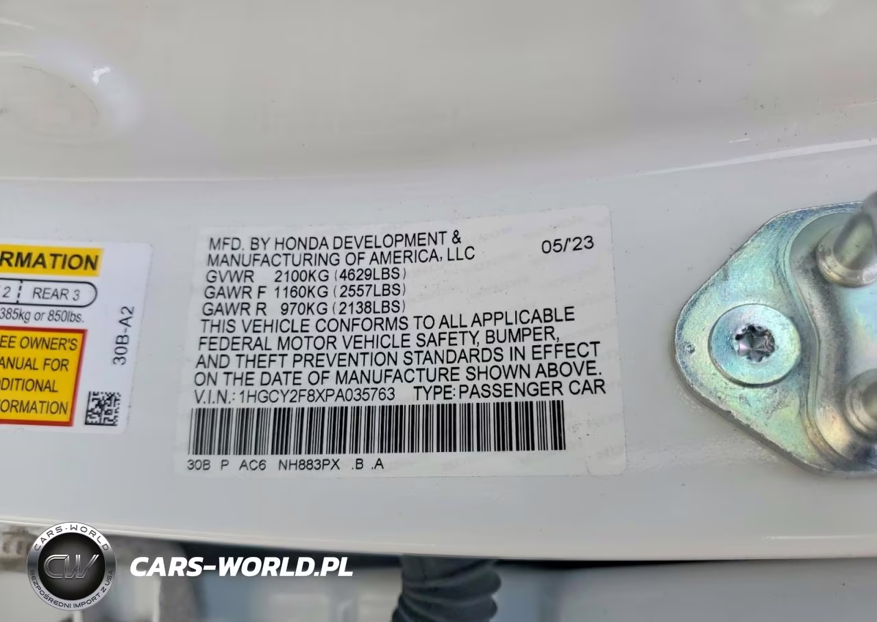 2023 Honda Accord Touring Hybrid VIN:1HGCY2F8XPA035763 - 12