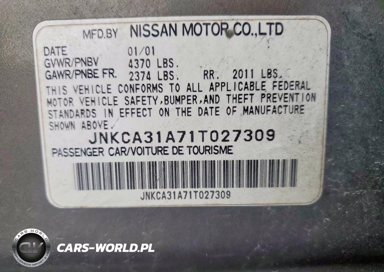 2001 Infiniti I30 Base VIN:JNKCA31A71T027309 - 12