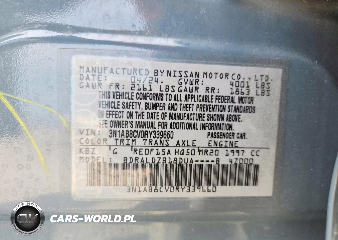 2024 Nissan Sentra Sv VIN:3N1AB8CV0RY339660 - 13