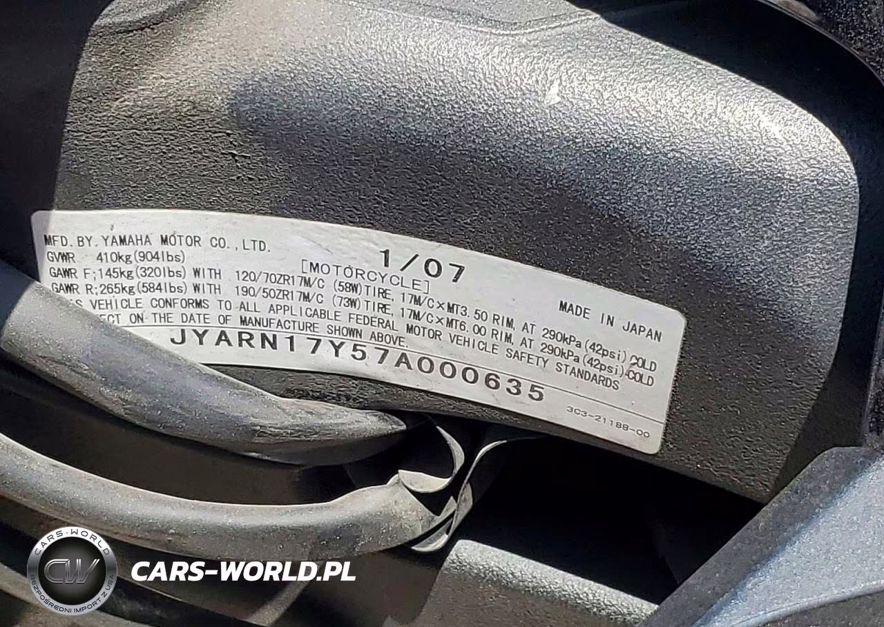 2007 Yamaha Fz1 S VIN:JYARN17Y57A000635 - 9