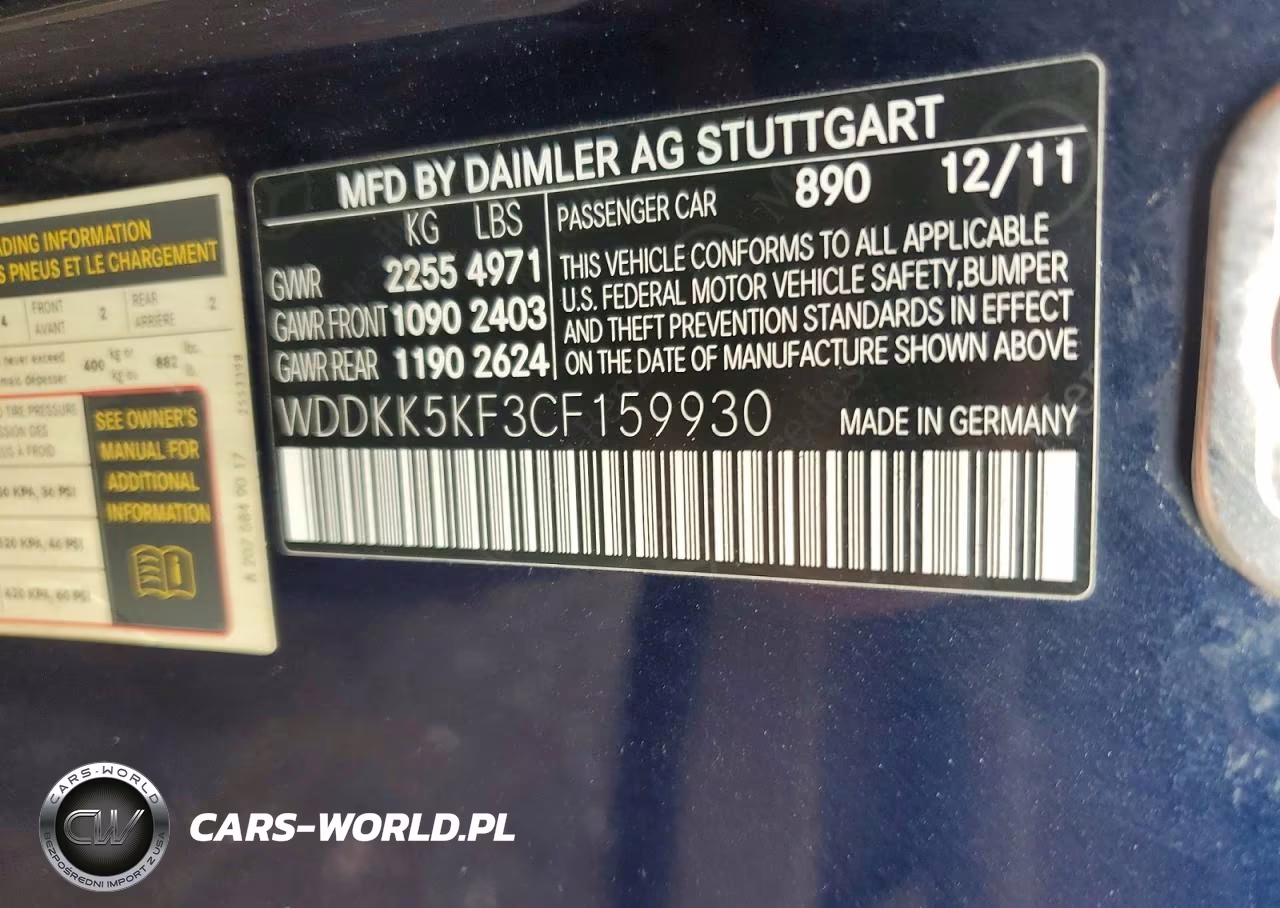 2012 Mercedes-Benz E 350 VIN:WDDKK5KF3CF159930 - 12