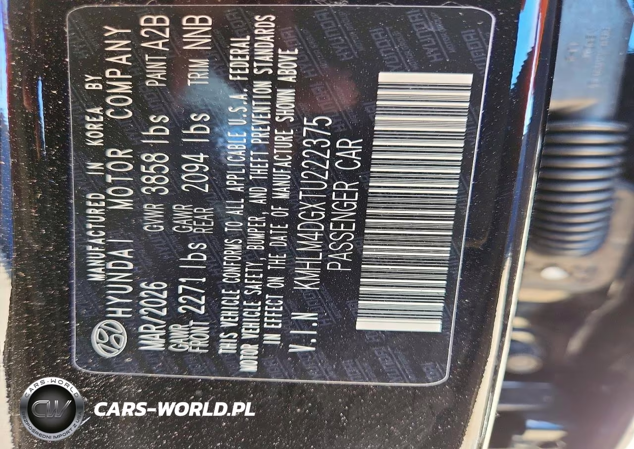 2026 Hyundai Elantra Sel Sport VIN:KMHLM4DGXTU222375 - 12